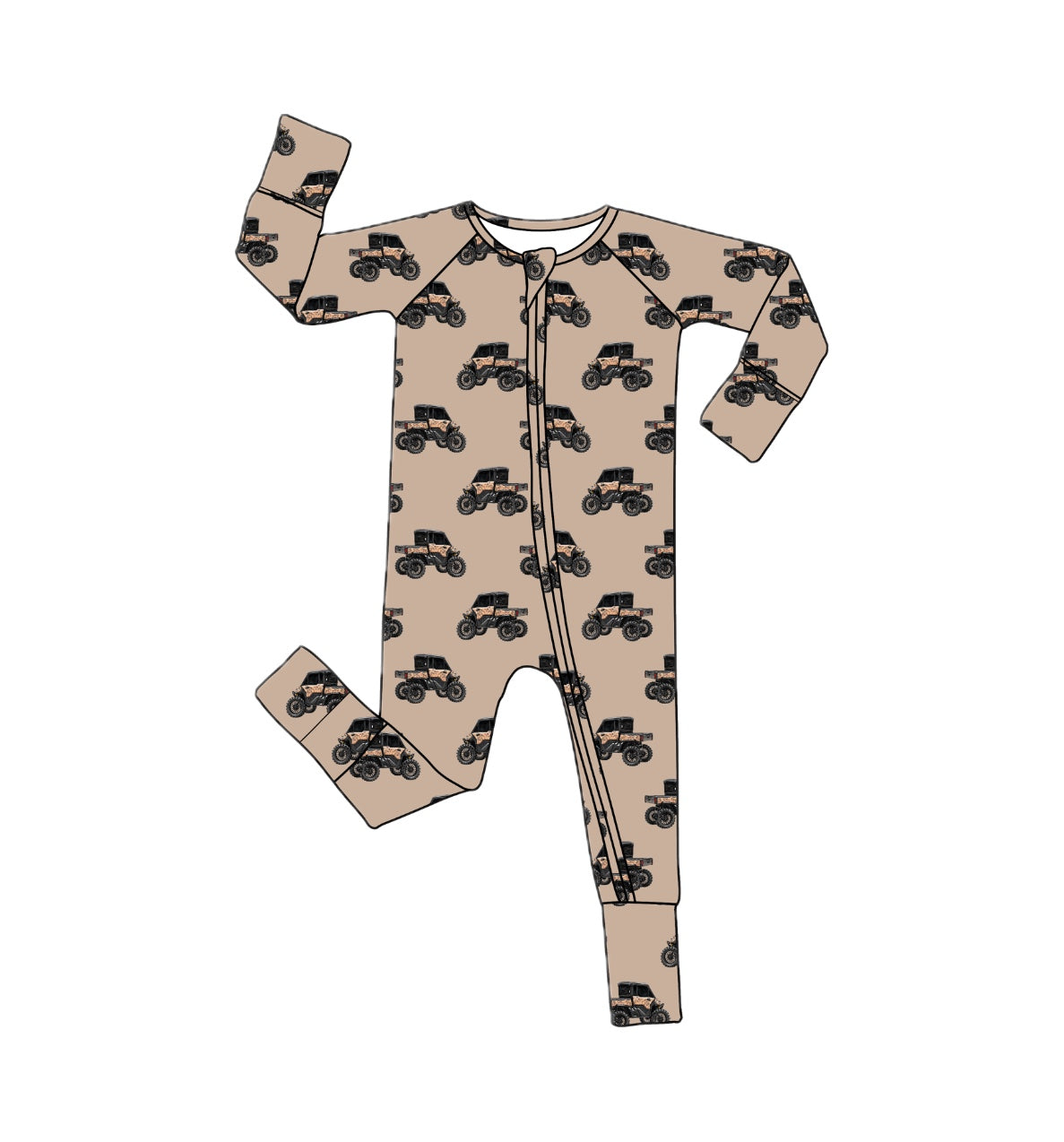 *PREORDER* Camo SXS- Bamboo Zippy Sleeper Pajamas