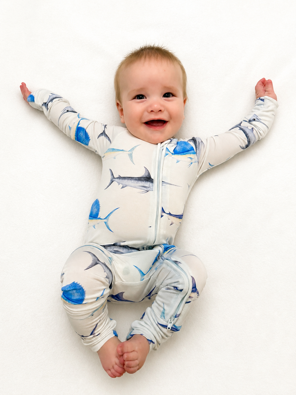 Billfish Blitz - Bamboo Zippy Sleeper Pajamas - Ready to Ship