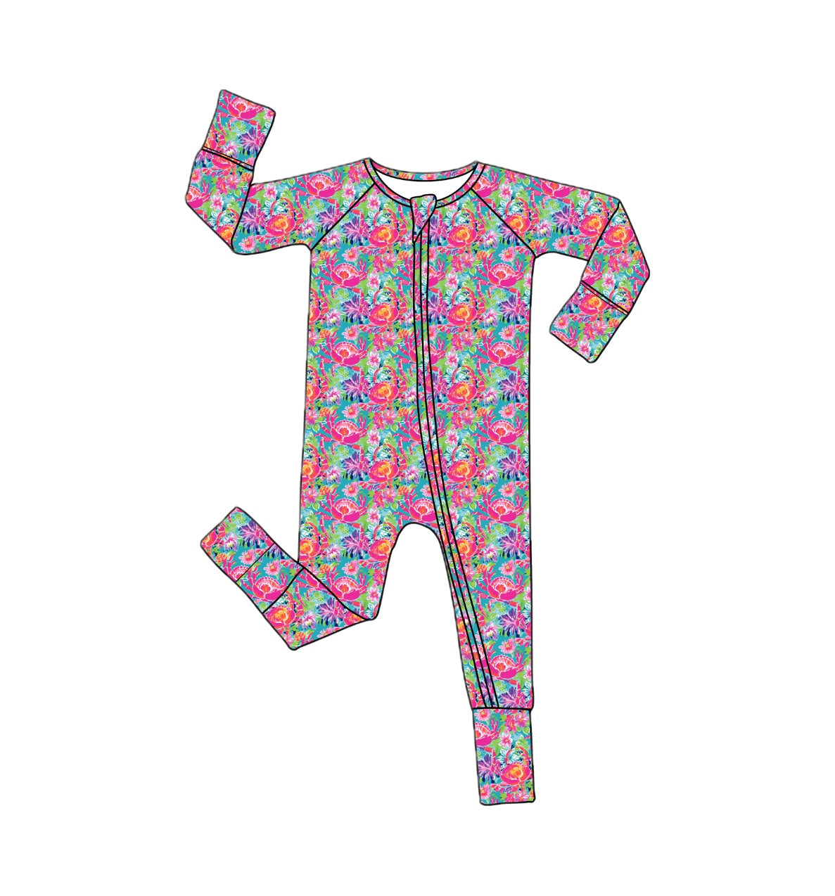 *PREORDER*  Preppy Crab - Bamboo Zippy Sleeper Pajamas