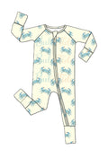 *PREORDER* - Blue Crab Bamboo Zippy Sleeper Pajamas