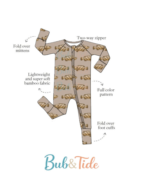 Grouper Grounds - Bamboo Zippy Sleeper Pajamas