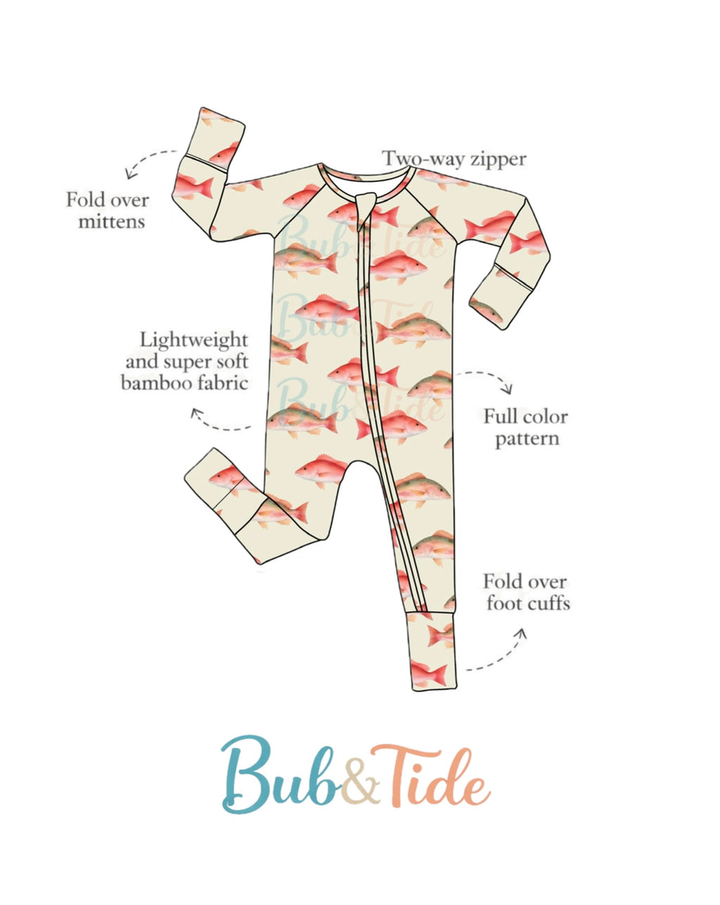 Snapper Splash - Bamboo Zippy Sleeper Pajamas