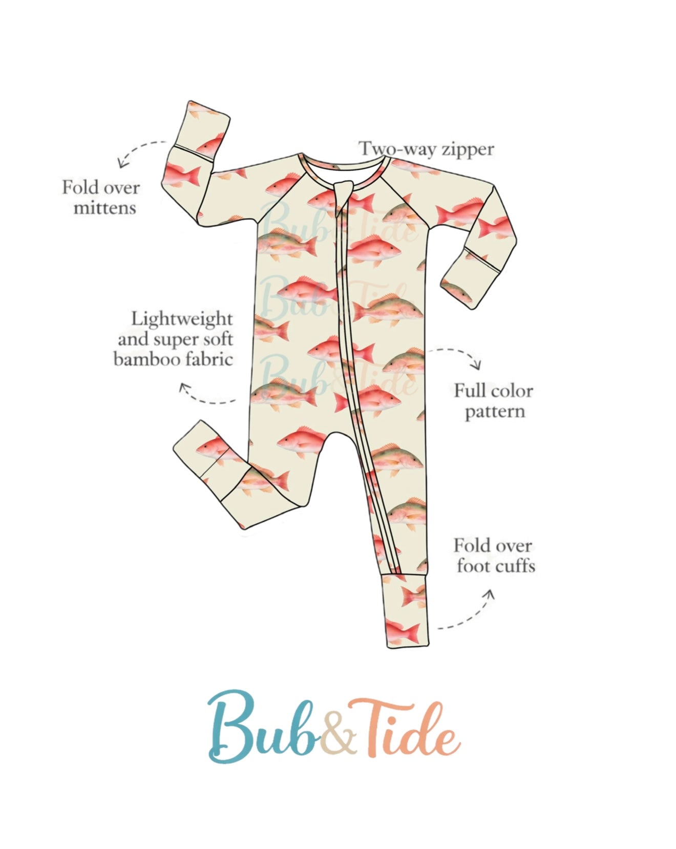 Snapper Splash - Bamboo Zippy Sleeper Pajamas