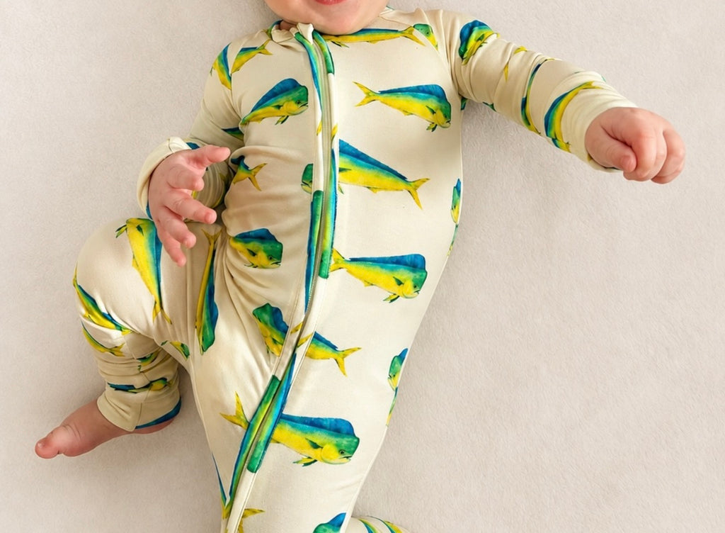 Mahi Mayhem - Bamboo Zippy Sleeper Pajamas - Ready to Ship