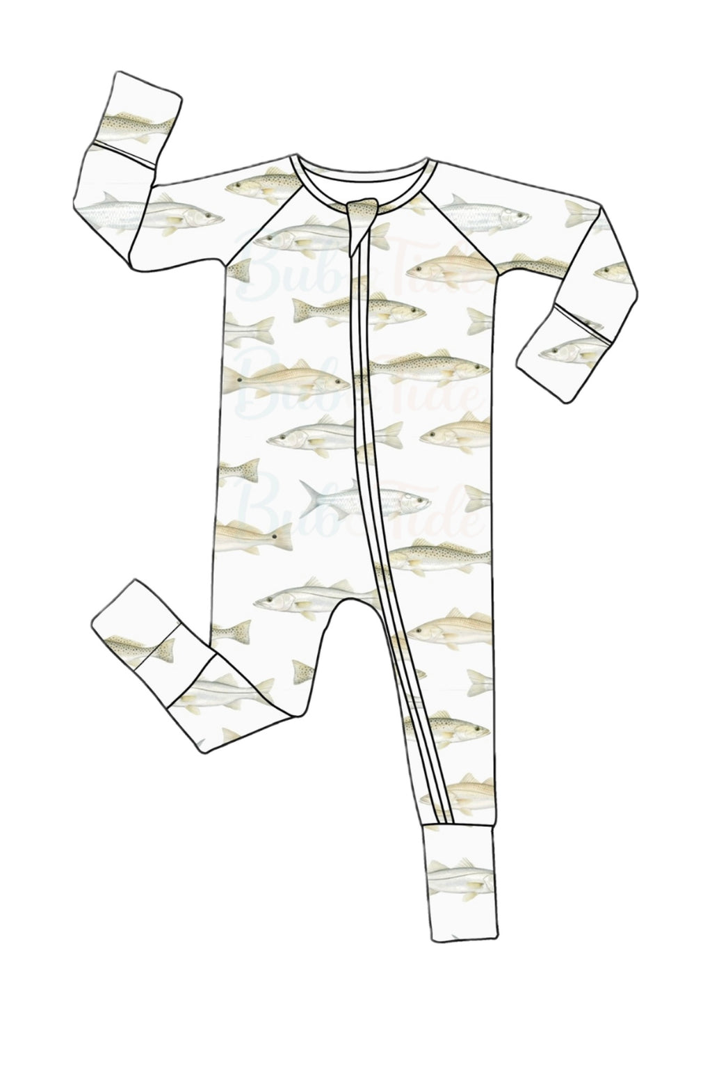 Drifters - Snook, Tarpon, Redfish & Trout - Bamboo Zippy Sleeper Pajamas - Ready to Ship