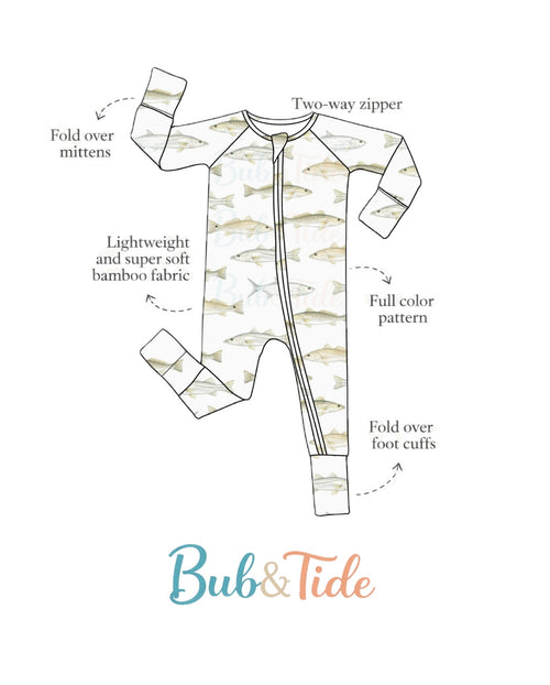 Dockside Drifters - Snook, Tarpon, Redfish & Trout - Bamboo Zippy Sleeper Pajamas