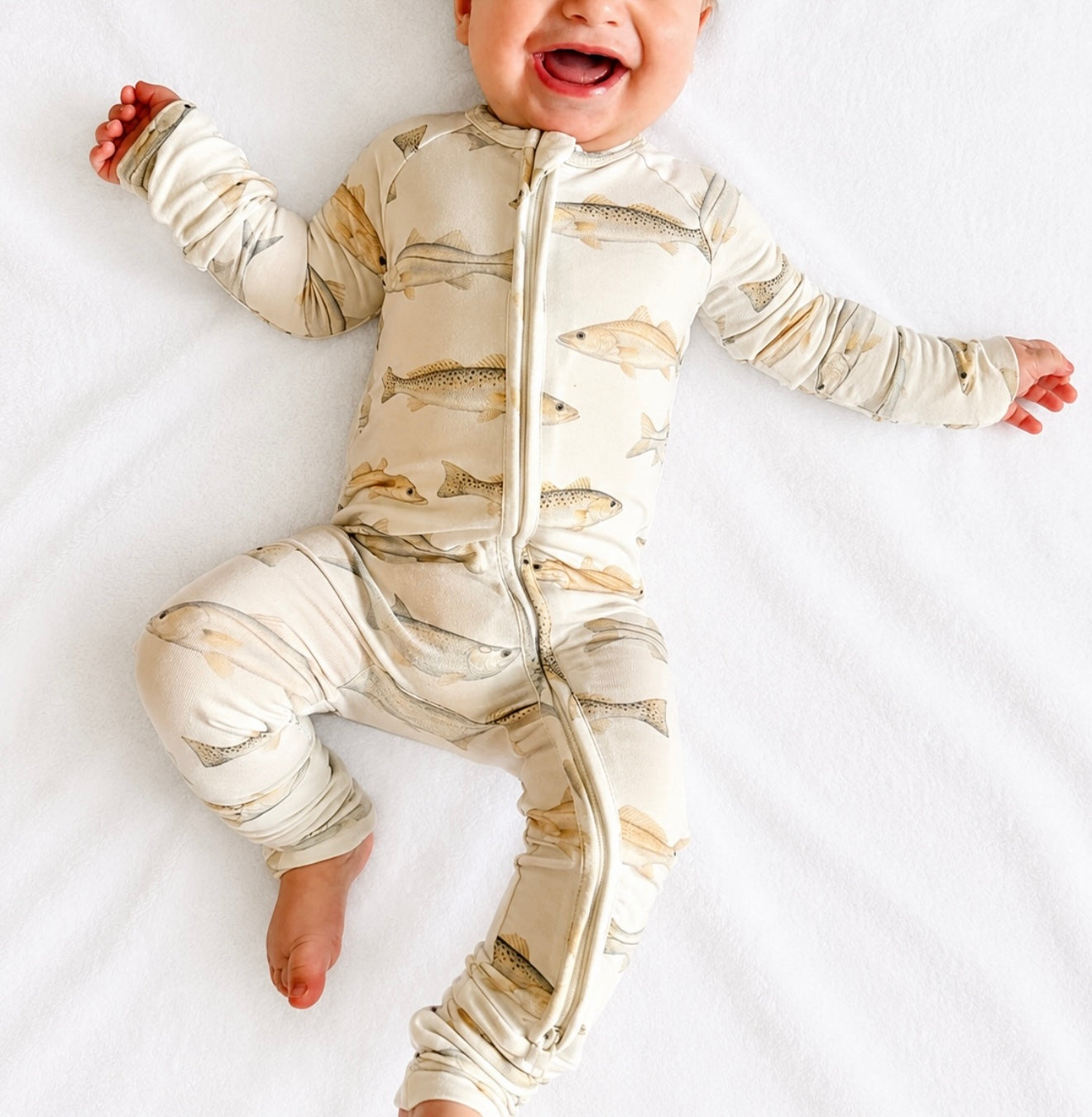 Drifters - Snook, Tarpon, Redfish & Trout - Bamboo Zippy Sleeper Pajamas - Ready to Ship