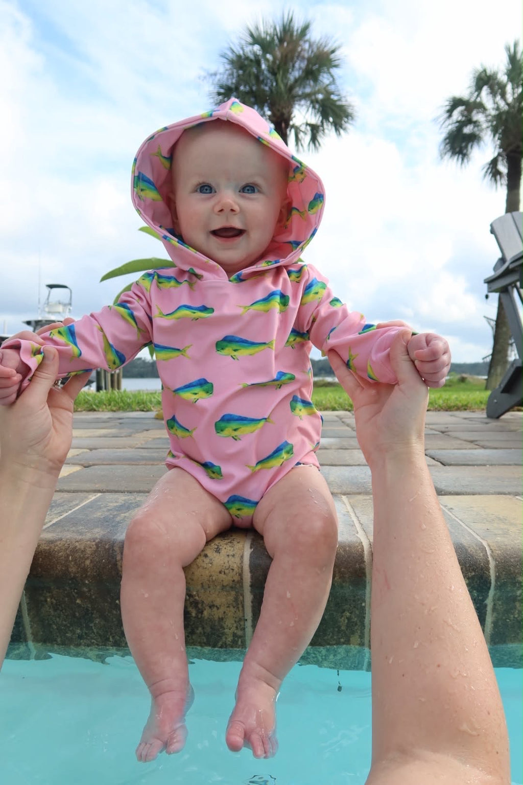 Pink Mahi - Sun Protective Hooded SunTide™ Bodysuit