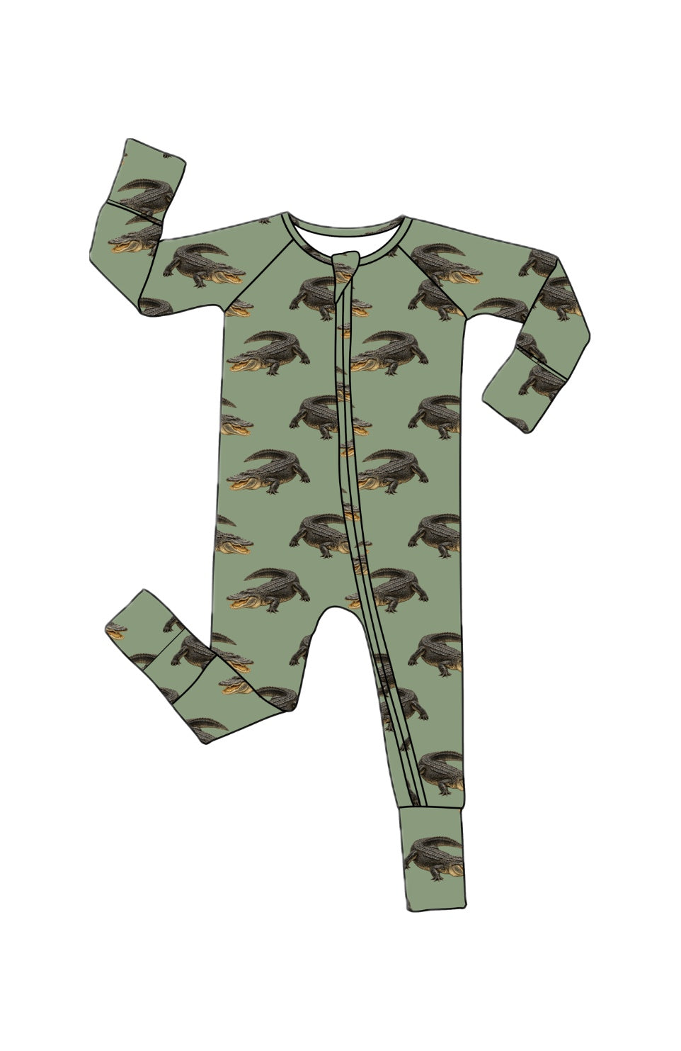 *PREORDER* Gator- Bamboo Zippy Sleeper Pajamas