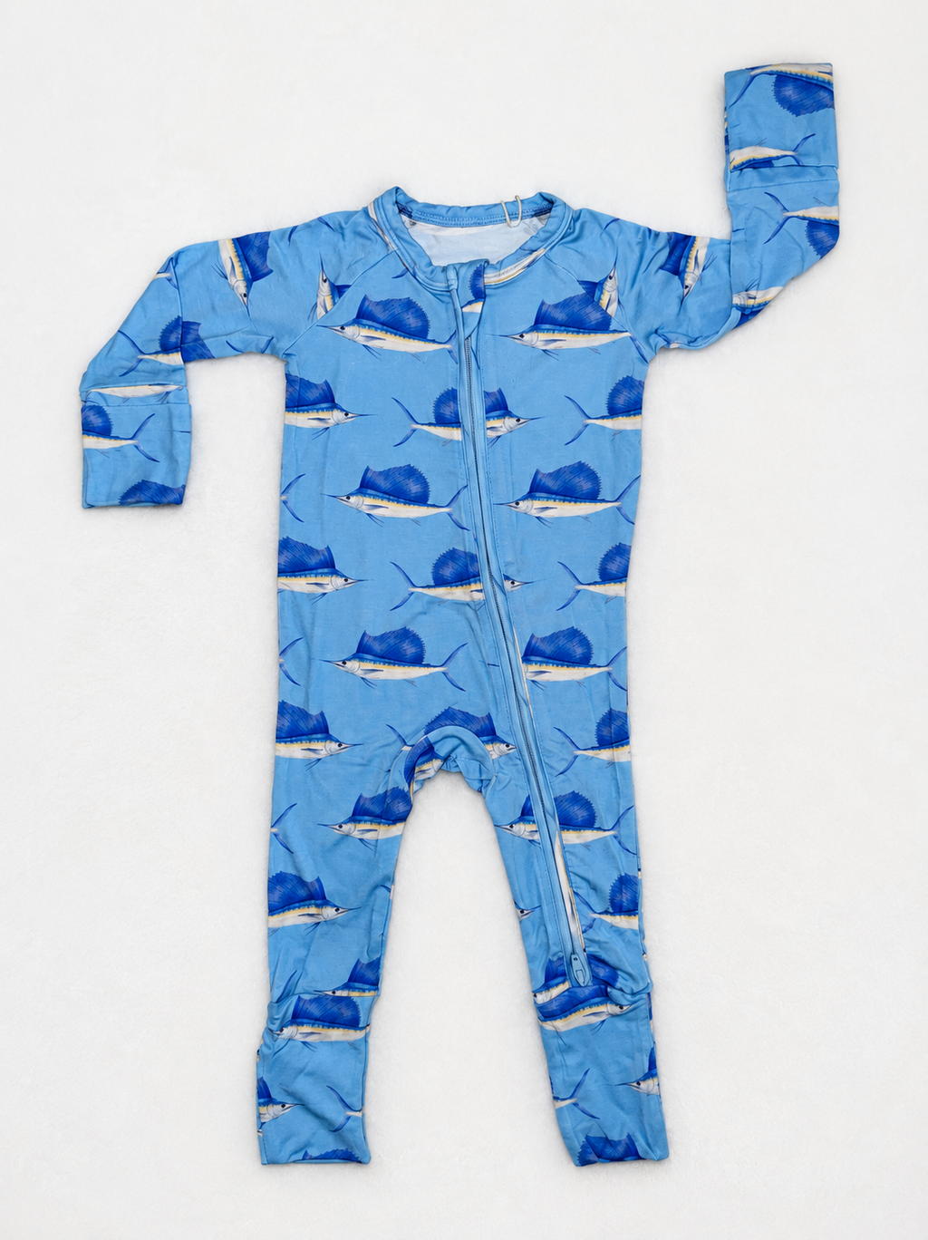 Sailfish Splash - Bamboo Zippy Sleeper Pajamas - READY TO SHIP