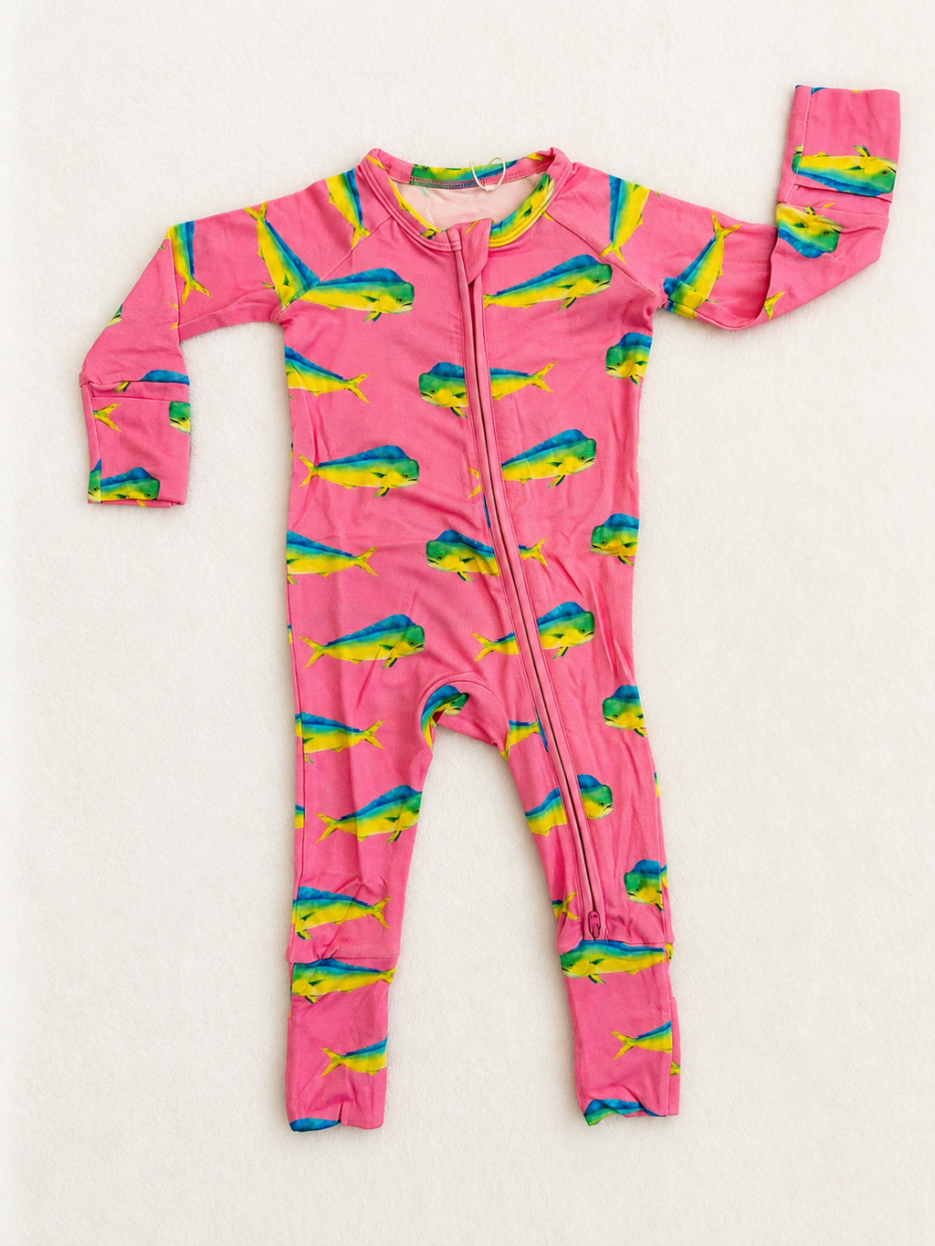 Pink Mahi Bamboo Zippy Sleeper Pajamas - READY TO SHIP