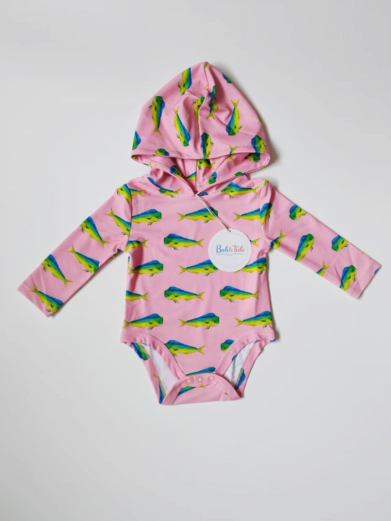 Pink Mahi - Sun Protective Hooded SunTide™ Bodysuit