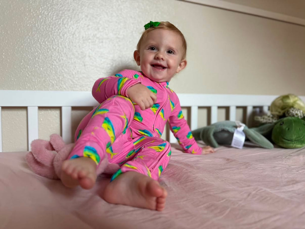 Pink Mahi Bamboo Zippy Sleeper Pajamas - READY TO SHIP