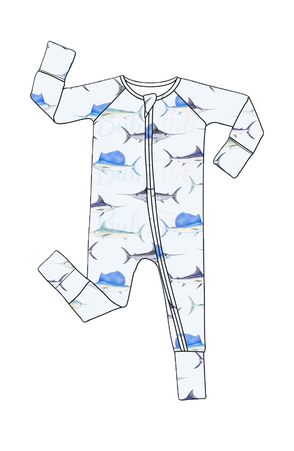 Billfish Blitz - Bamboo Zippy Sleeper Pajamas - Ready to Ship