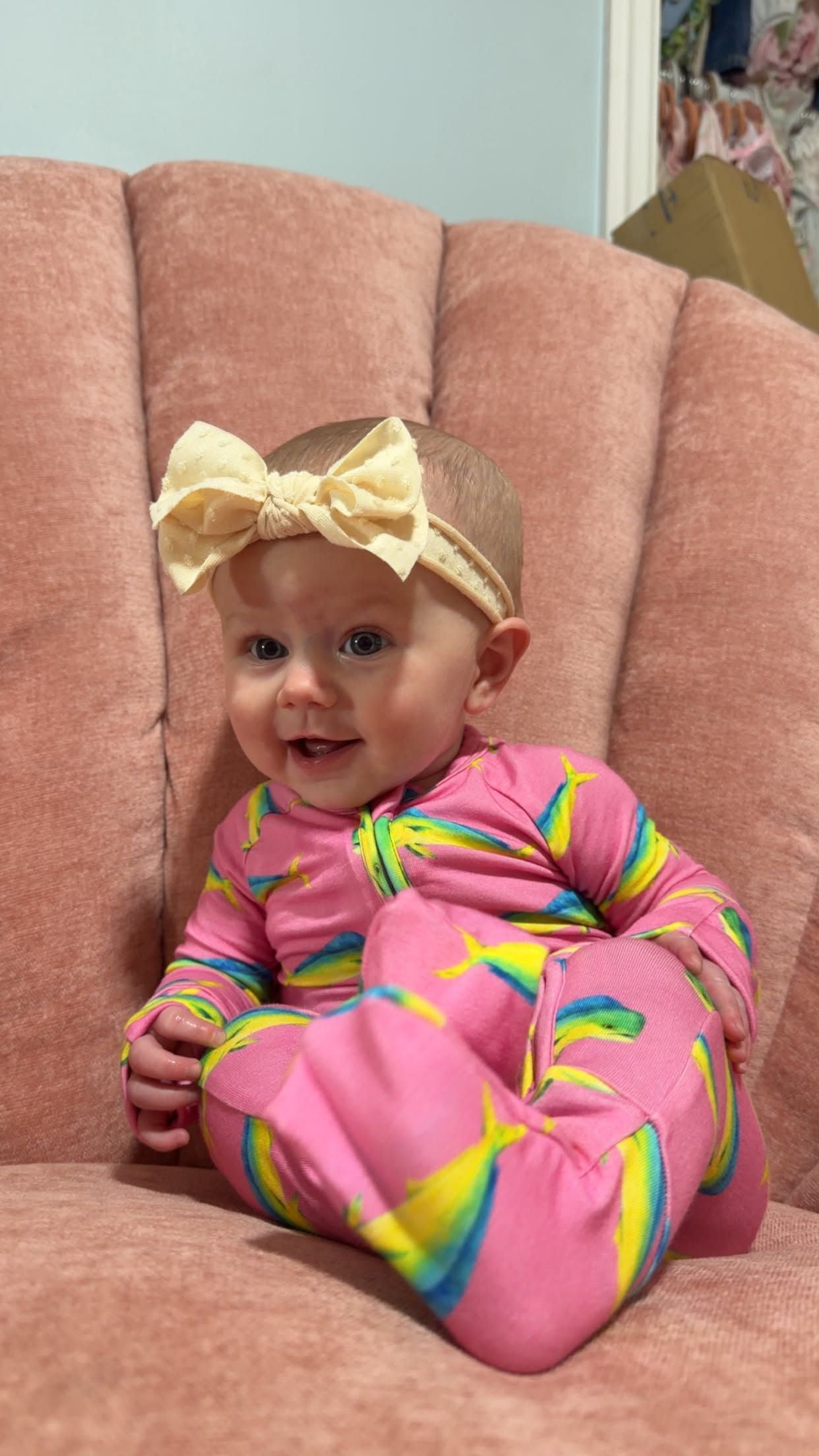 Pink Mahi Bamboo Zippy Sleeper Pajamas - READY TO SHIP