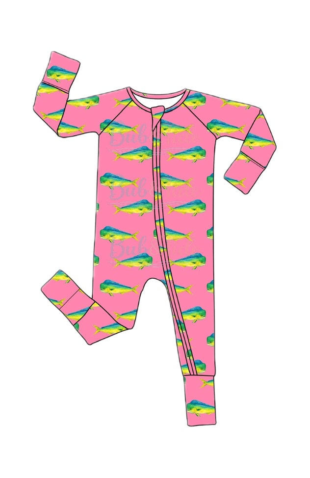 *PREORDER* - Pink Mahi Bamboo Zippy Sleeper Pajamas