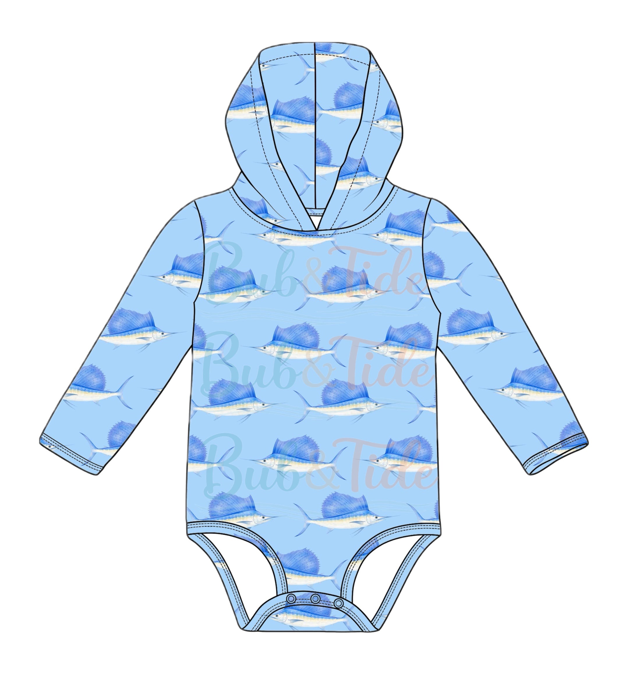 *PREORDER* Sailfish Splash - Sun Protective Hooded SunTide™ Bodysuit