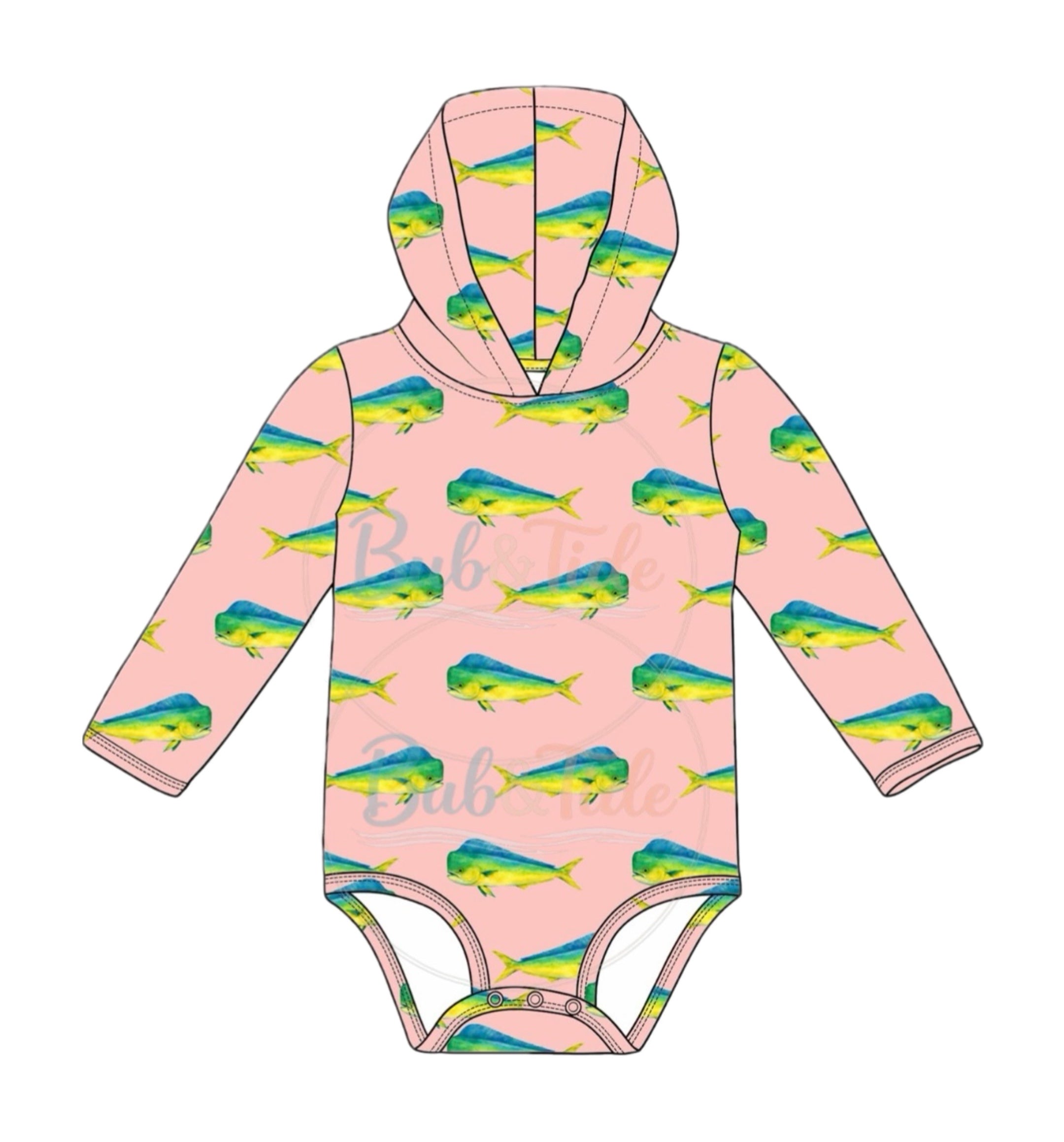 *PREORDER* Pink Mahi - Sun Protective Hooded SunTide™ Bodysuit